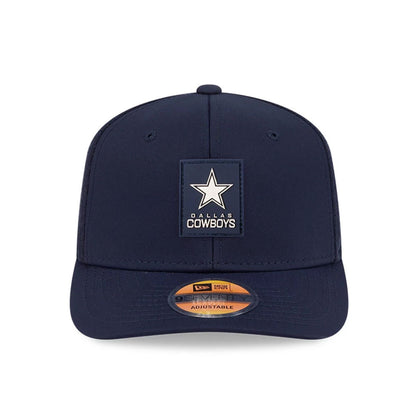 This is a Dallas Cowboys NFL Sideline 2025 Dark Blue 9SEVENTY Trucker Stretch Snap Adjustable Cap 3
