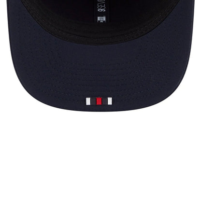 This is a Houston Texans NFL Sideline 2025 Navy 9SEVENTY Trucker Stretch Snap Adjustable Cap 7