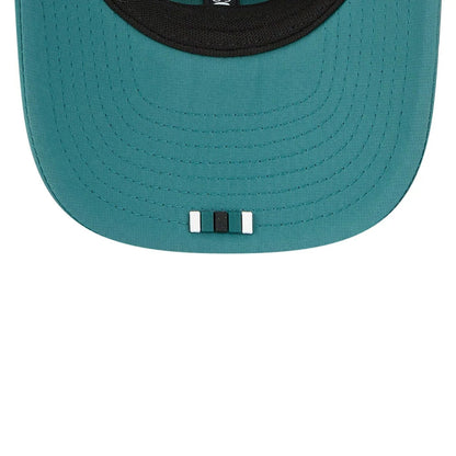 This is a Philadelphia Eagles NFL Sideline 2025 Dark Green 9SEVENTY Trucker Stretch Snap Adjustable Cap 6