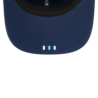 This is a Tennessee Titans NFL Sideline 2025 Dark Blue 9SEVENTY Trucker Stretch Snap Adjustable Cap 7