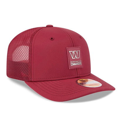 This is a Washington Commanders NFL Sideline 2025 Dark Red 9SEVENTY Trucker Stretch Snap Adjustable Cap 3