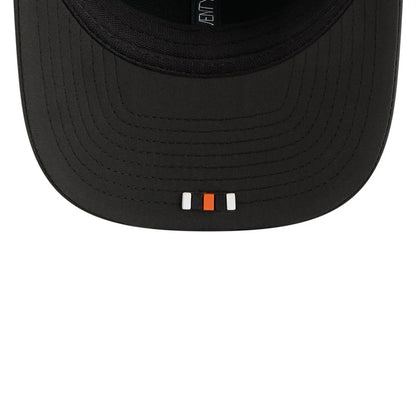 This is a Cincinnati Bengals NFL Sideline 2025 Black 9SEVENTY Trucker Stretch Snap Adjustable Cap 6