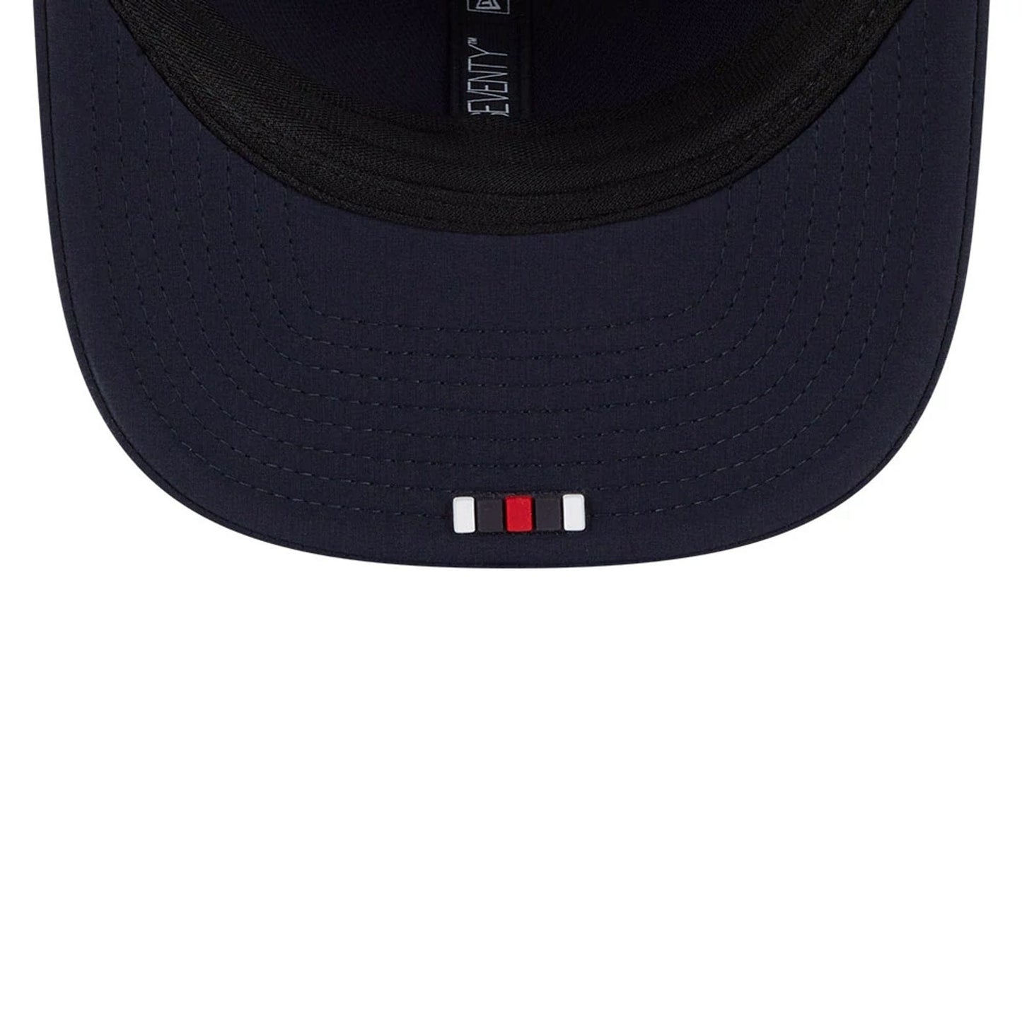 This is a Houston Texans NFL Sideline 2025 Navy 9SEVENTY Trucker Stretch Snap Adjustable Cap 7