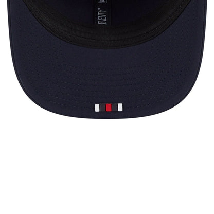 This is a Houston Texans NFL Sideline 2025 Navy 9SEVENTY Trucker Stretch Snap Adjustable Cap 7