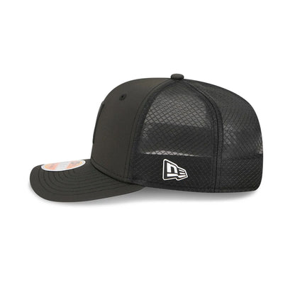 This is a Cincinnati Bengals NFL Sideline 2025 Black 9SEVENTY Trucker Stretch Snap Adjustable Cap 5