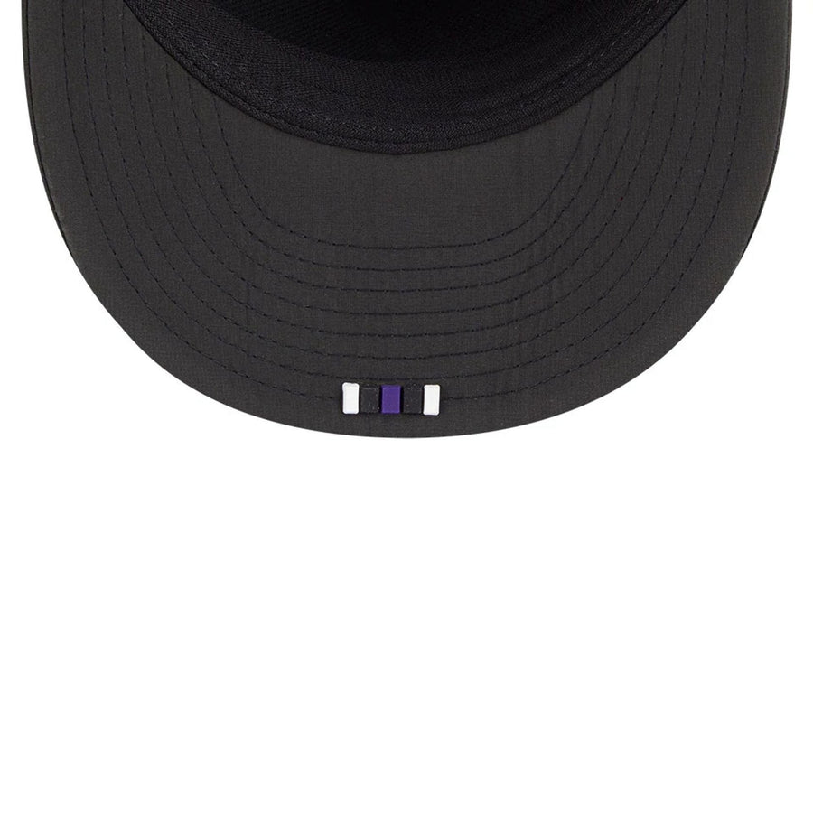 This is a Baltimore Ravens NFL Sideline 2025 Black Retro Crown 59FIFTY Fitted Cap 7