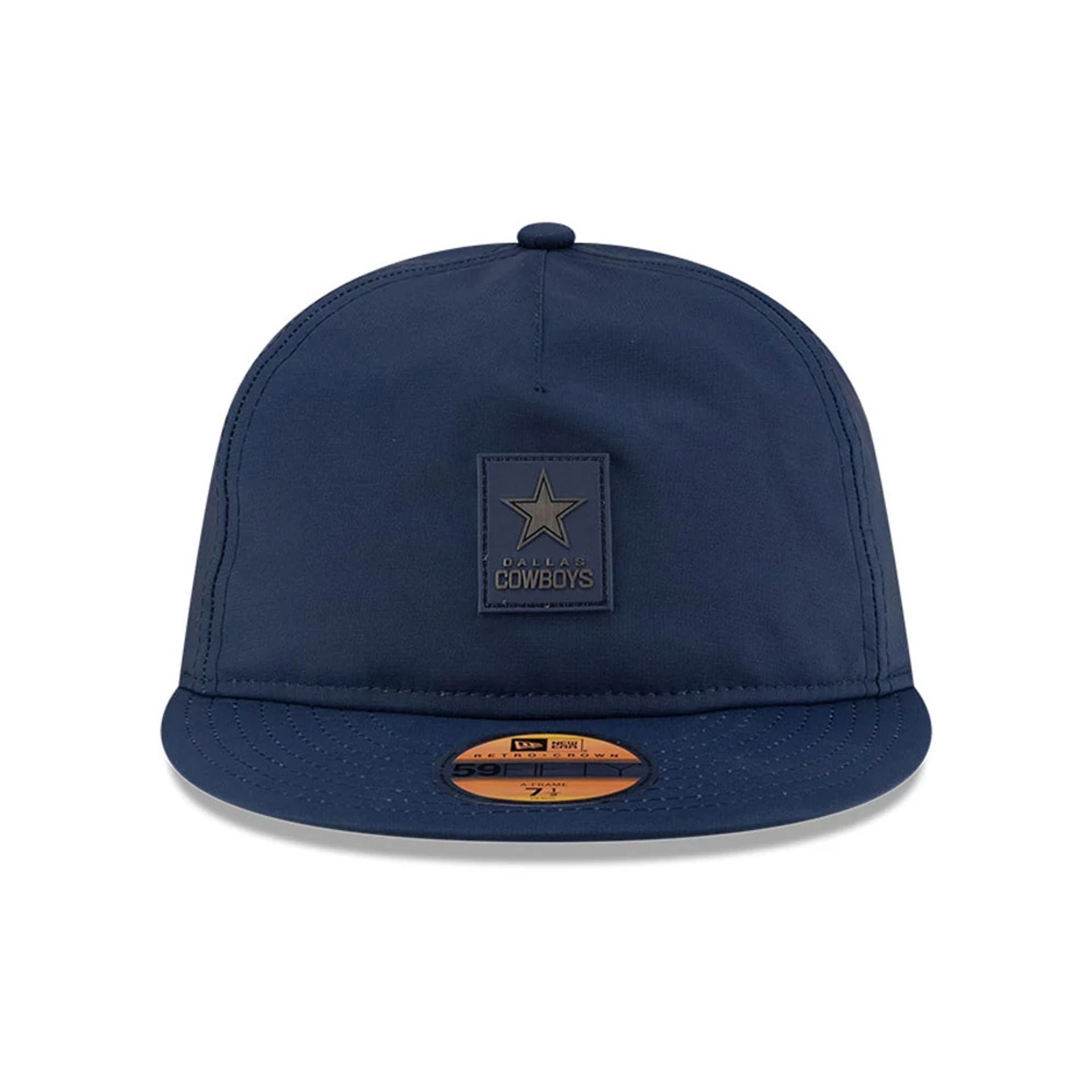 This is a Dallas Cowboys NFL Sideline 2025 Dark Blue Retro Crown 59FIFTY Fitted Cap 2