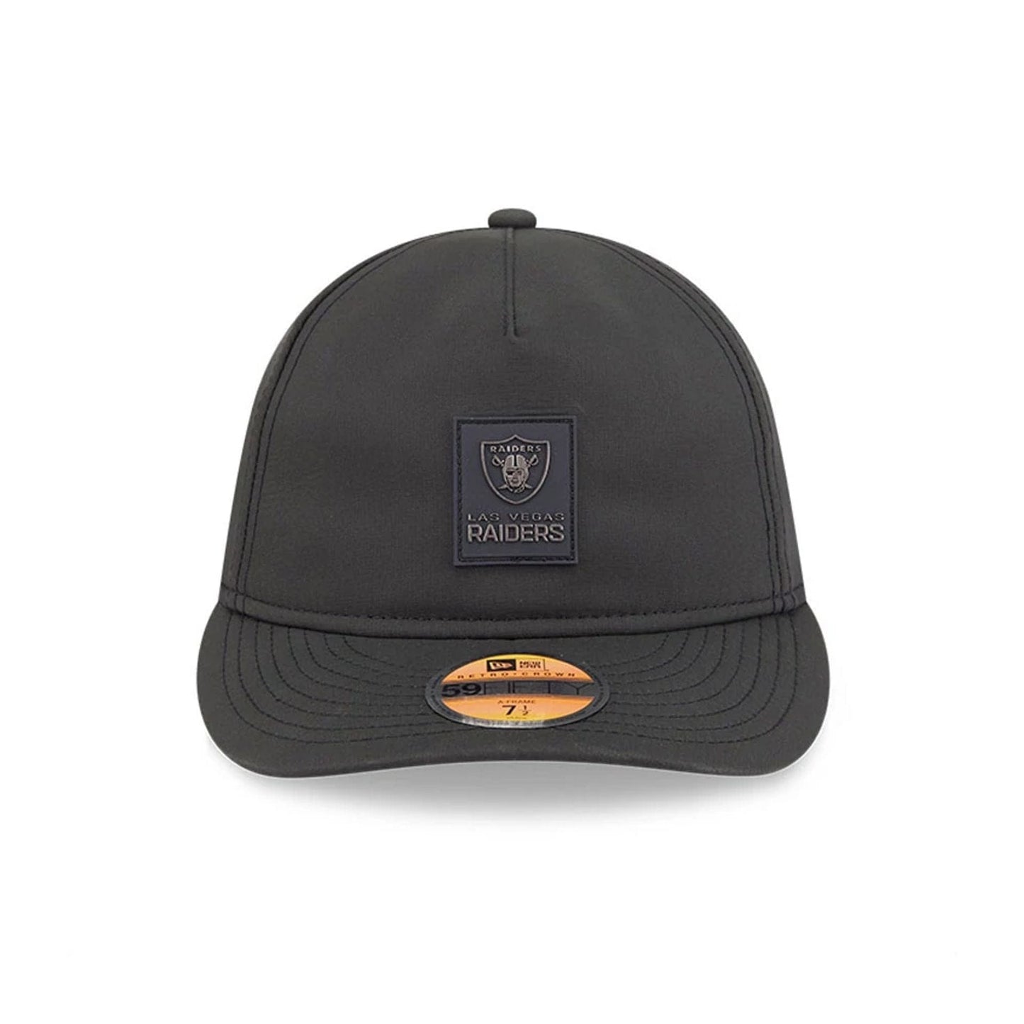 This is a Las Vegas Raiders NFL Sideline 2025 Black Retro Crown 59FIFTY Fitted Cap 2