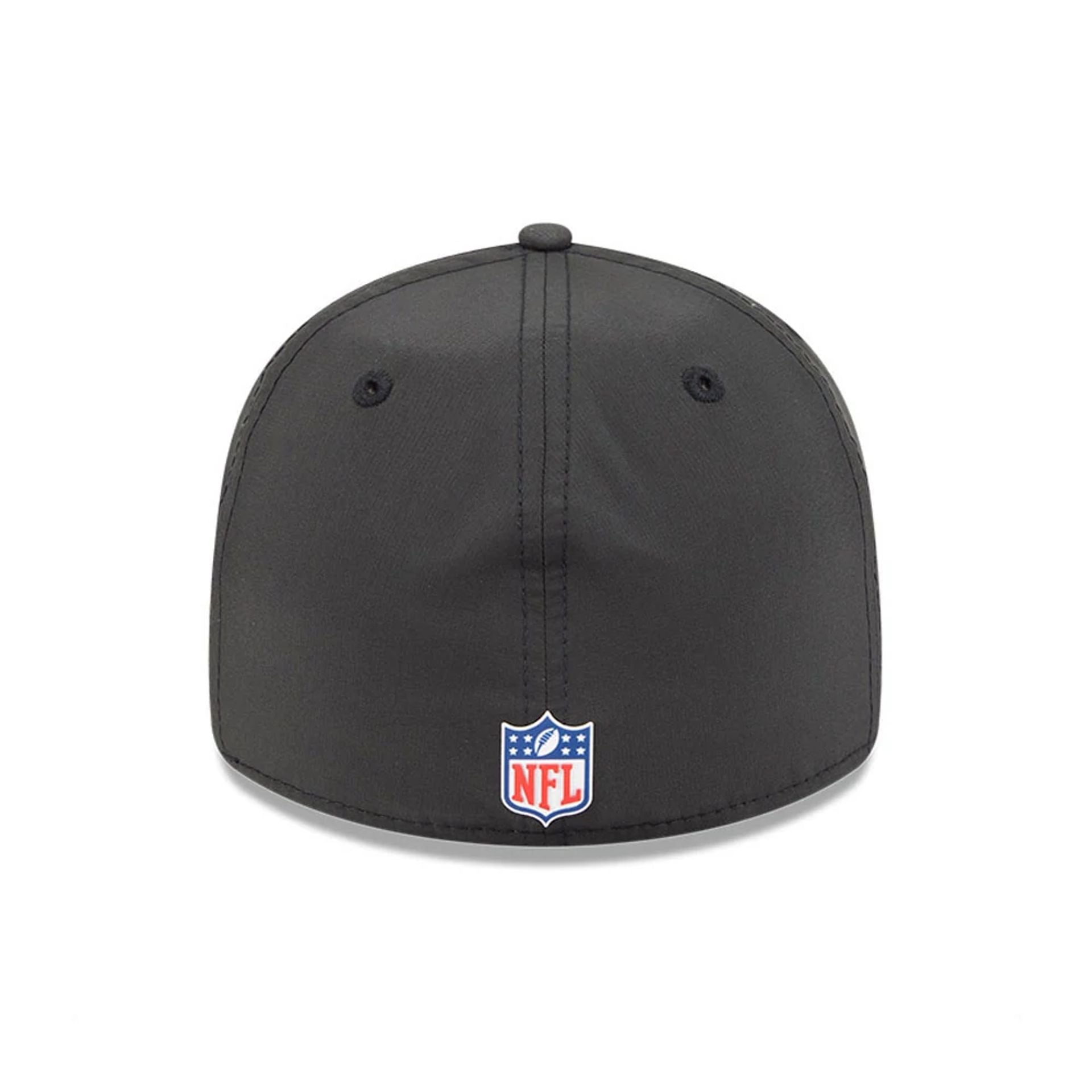 This is a Las Vegas Raiders NFL Sideline 2025 Black Retro Crown 59FIFTY Fitted Cap 6