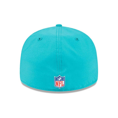 This is a Miami Dolphins NFL Sideline 2025 Turquoise Retro Crown 59FIFTY Fitted Cap 7