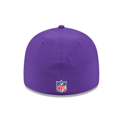 This is a Minnesota Vikings NFL Sideline 2025 Purple Retro Crown 59FIFTY Fitted Cap 6