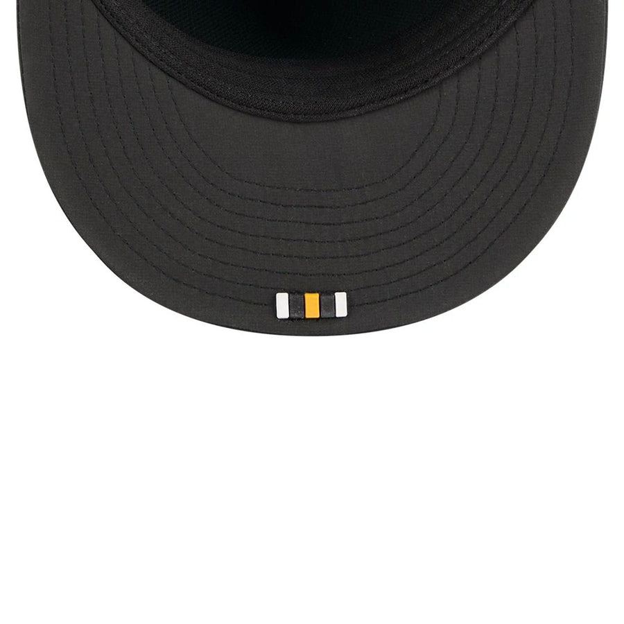 This is a Pittsburgh Steelers NFL Sideline 2025 Black Retro Crown 59FIFTY Fitted Cap 7