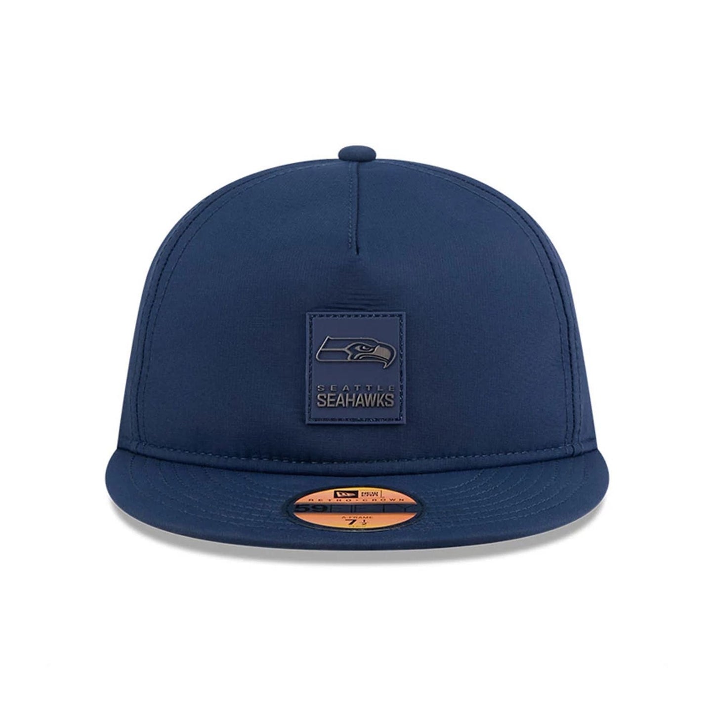 This is a Seattle Seahawks NFL Sideline 2025 Dark Blue Retro Crown 59FIFTY Fitted Cap 2