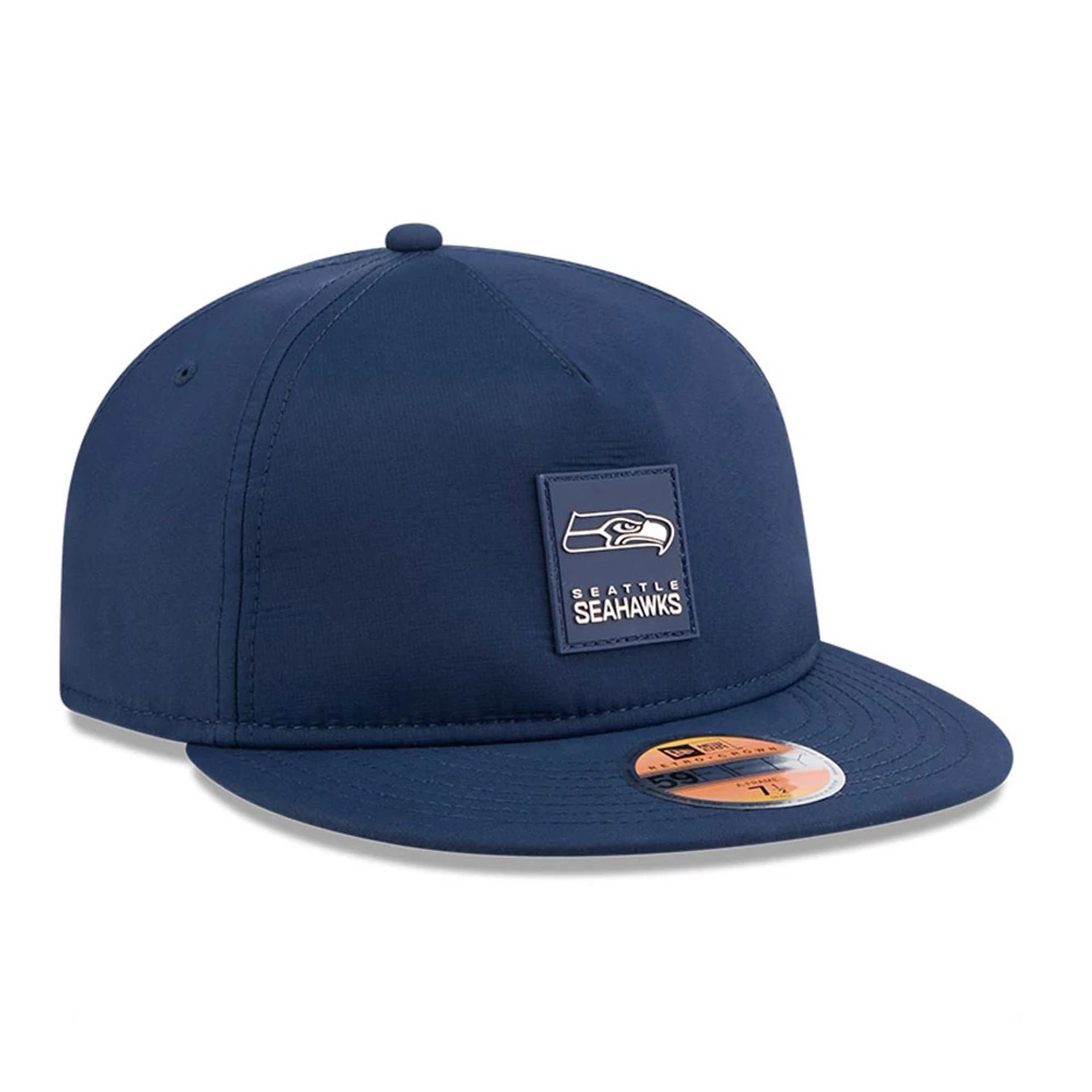 This is a Seattle Seahawks NFL Sideline 2025 Dark Blue Retro Crown 59FIFTY Fitted Cap 3