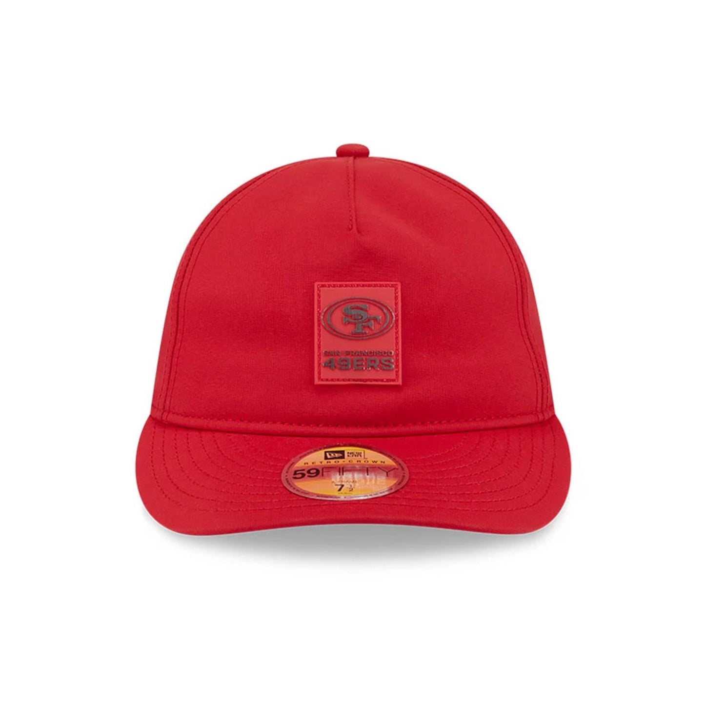 This is a San Francisco 49ers NFL Sideline 2025 Red Retro Crown 59FIFTY Fitted Cap 2