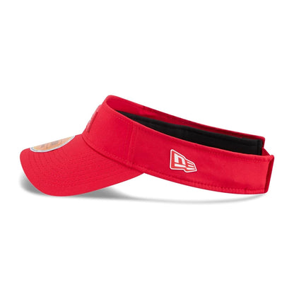 This is a Kansas City Chiefs NFL Sideline 2025 Red Visor 4