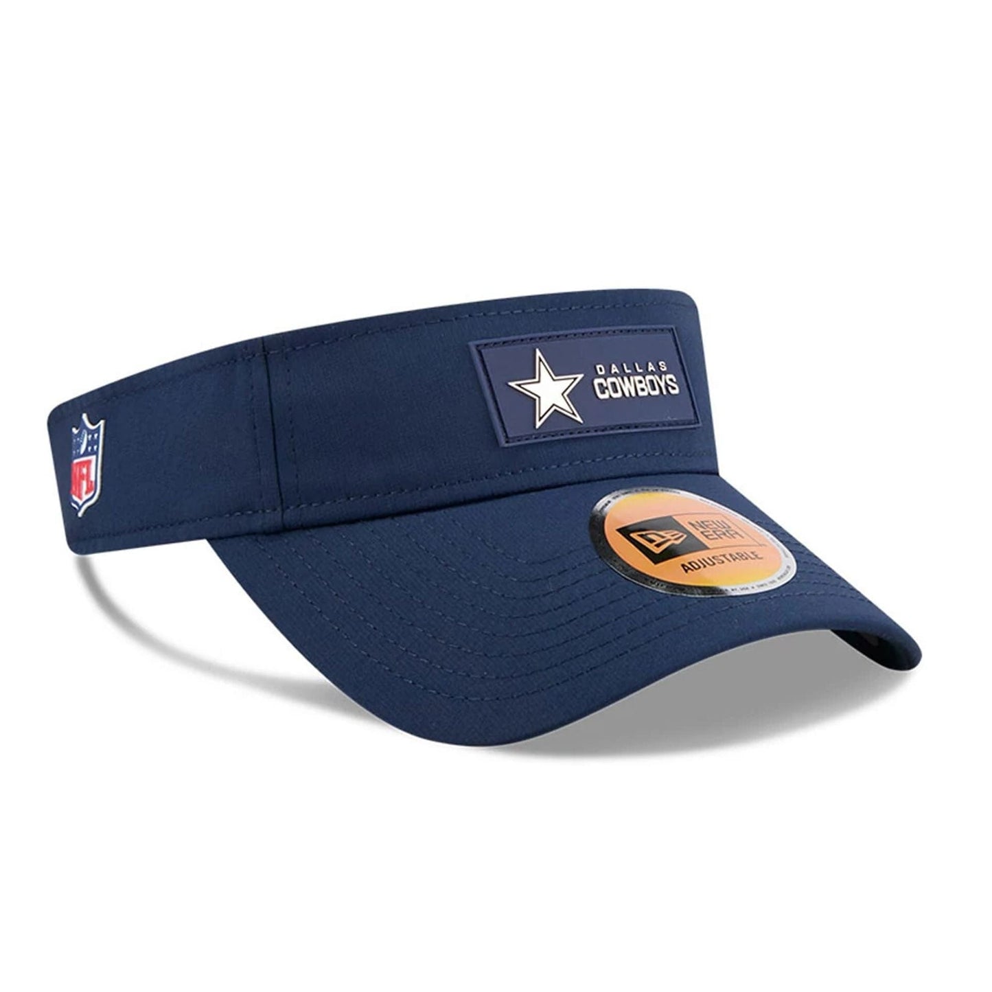 This is a Dallas Cowboys NFL Sideline 2025 Dark Blue Visor 4