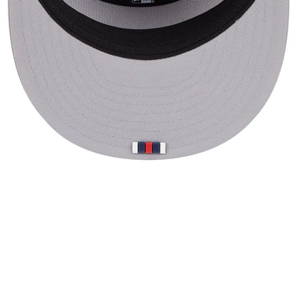 This is a New England Patriots NFL Sideline 2025 Grey 9FIFTY Split Panel Snapback Adjustable Cap 7