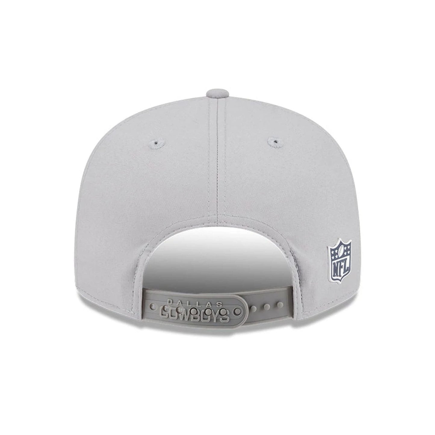 This is a Dallas Cowboys NFL Sideline 2025 Grey 9FIFTY Split Panel Snapback Adjustable Cap 7