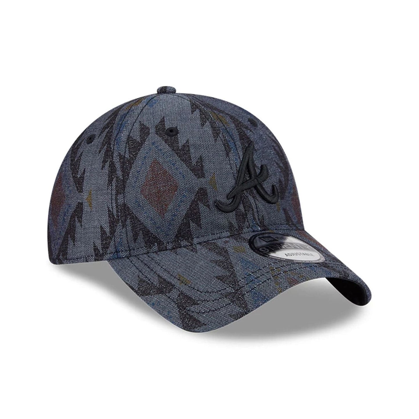 This is a Atlanta Braves Aztec Pattern Navy 9TWENTY Adjustable Cap 4