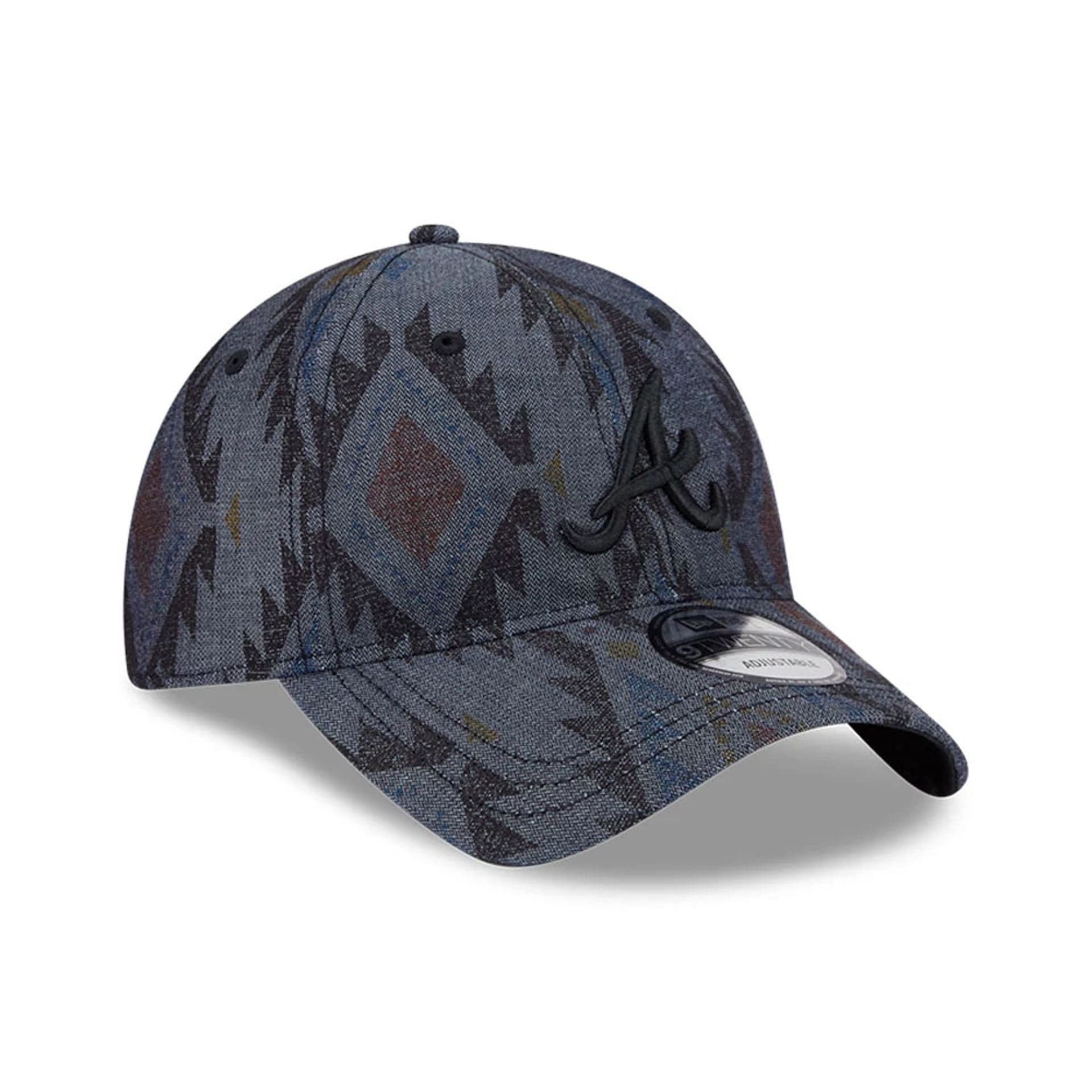 This is a Atlanta Braves Aztec Pattern Navy 9TWENTY Adjustable Cap 4