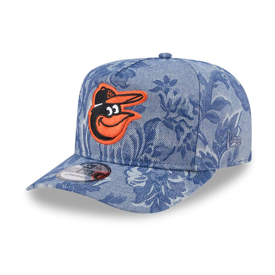 This is a Baltimore Orioles Denim Jacquard Blue Golfer Adjustable Cap 4
