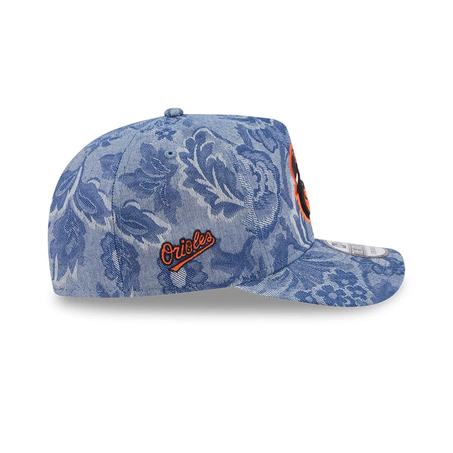This is a Baltimore Orioles Denim Jacquard Blue Golfer Adjustable Cap 5