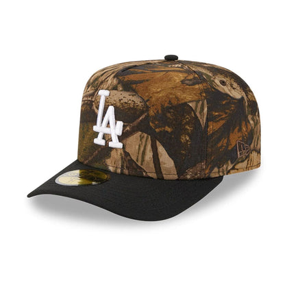 This is a LA Dodgers MLB Ripstop Camo Assorted Print 59FIFTY A-Frame Fitted Cap 1