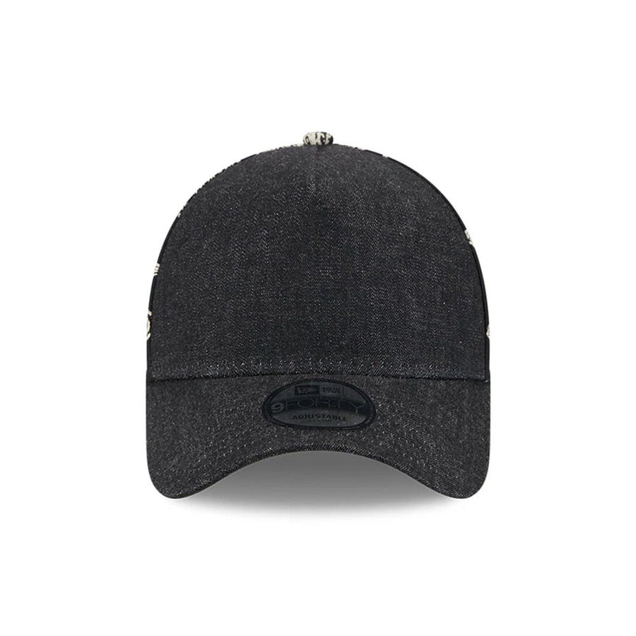 This is a New Era Elevated Black 9FORTY A-Frame Adjustable Cap 3