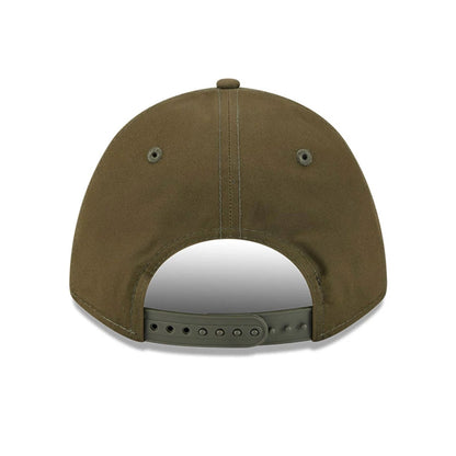 This is a New Era Elevated Open Green 9FORTY M-Crown A-Frame Adjustable Cap 6