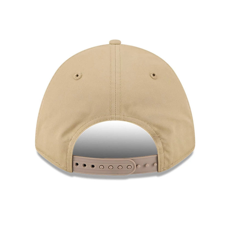 This is a New Era Elevated Beige 9FORTY M-Crown A-Frame Adjustable Cap 6