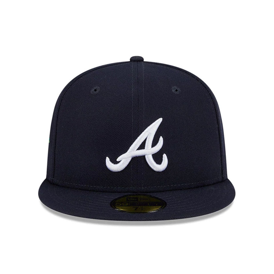 This is a Atlanta Braves Floral Undervisor Navy 59FIFTY Fitted Cap 3