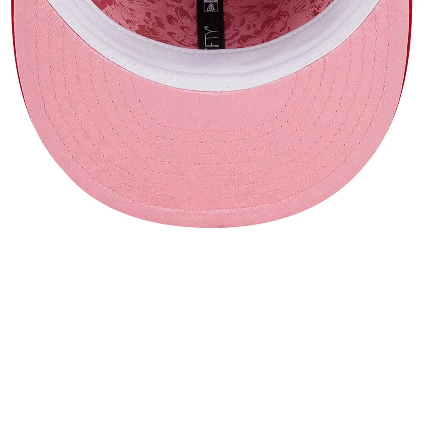 This is a LA Angels Floral Undervisor Red 59FIFTY Fitted Cap 2