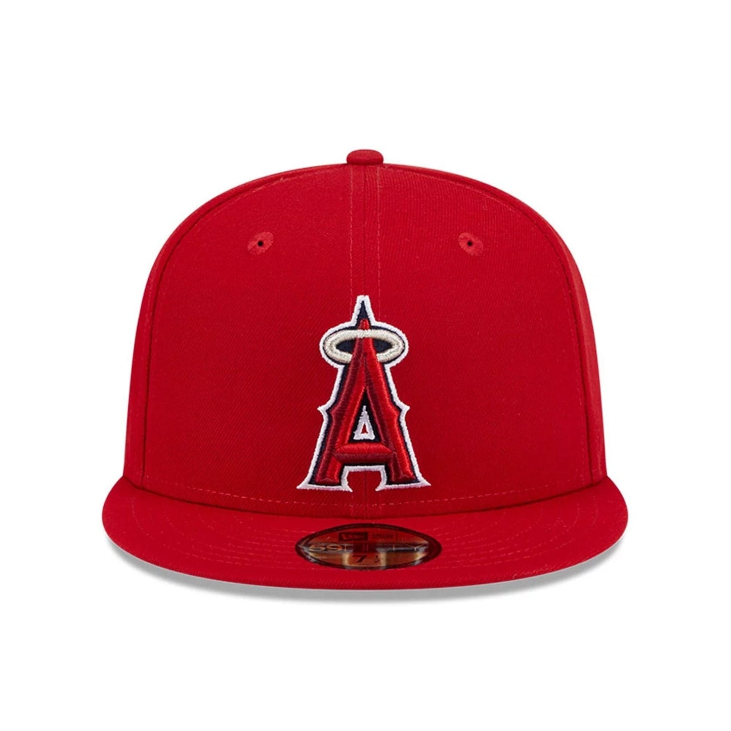 This is a LA Angels Floral Undervisor Red 59FIFTY Fitted Cap 3