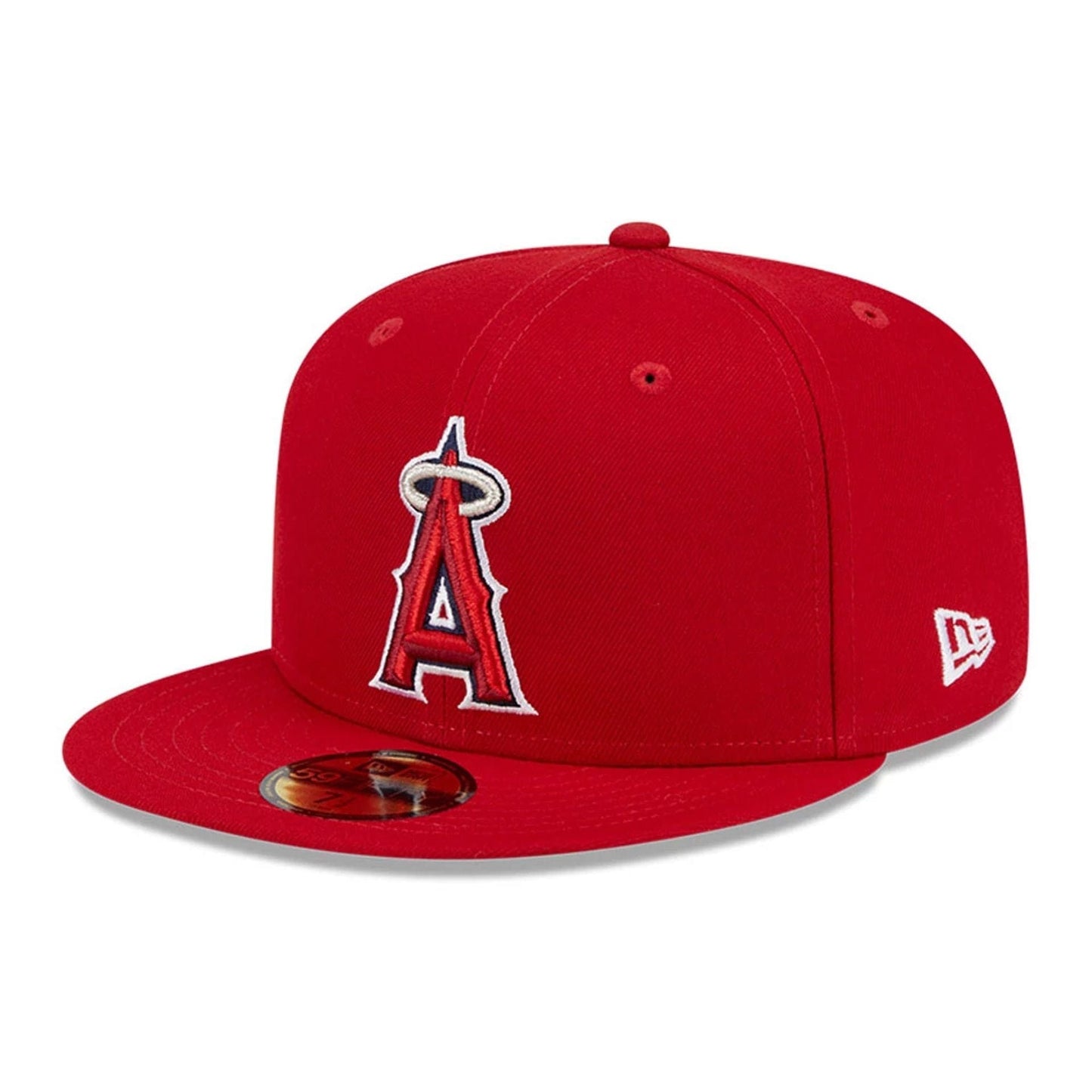 This is a LA Angels Floral Undervisor Red 59FIFTY Fitted Cap 4
