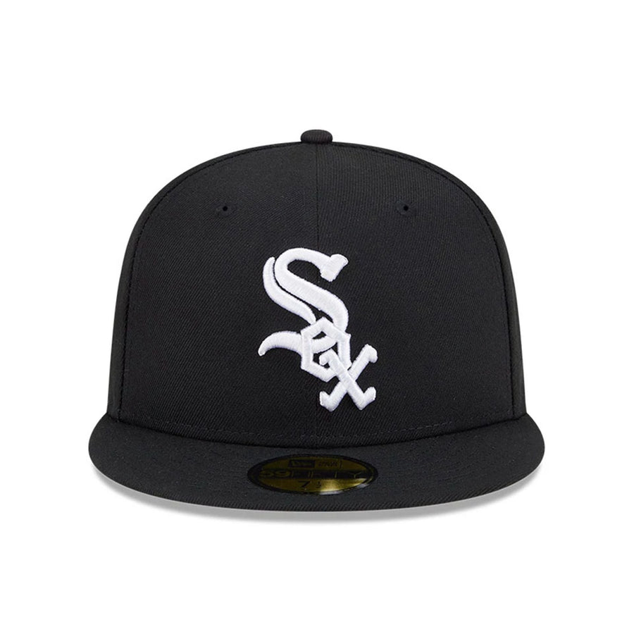 This is a Chicago White Sox Floral Undervisor Black 59FIFTY Fitted Cap 3