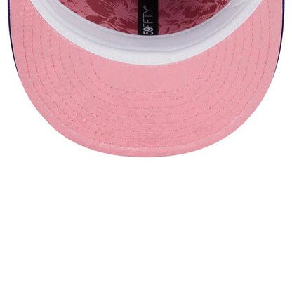 This is a LA Dodgers Floral Undervisor Dark Blue 59FIFTY Fitted Cap 2