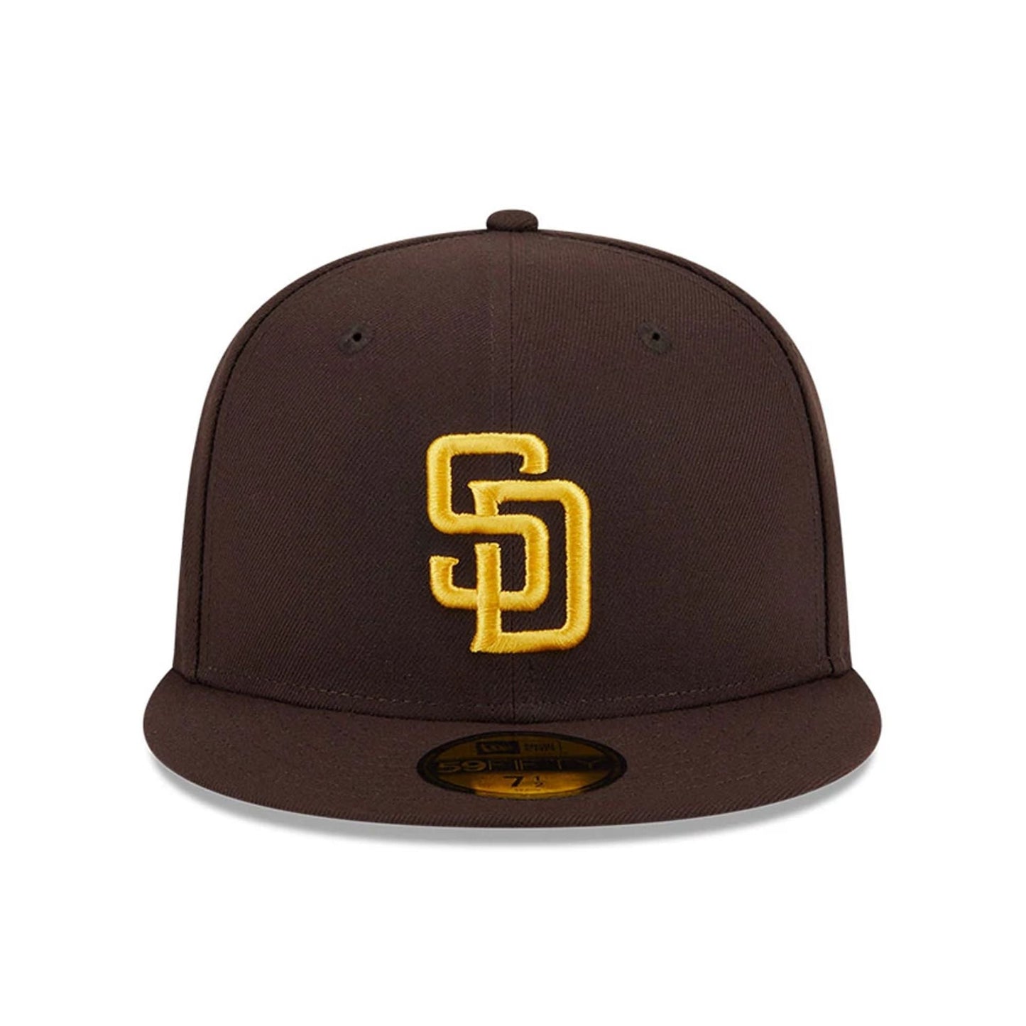 This is a San Diego Padres Floral Undervisor Dark Brown 59FIFTY Fitted Cap 3