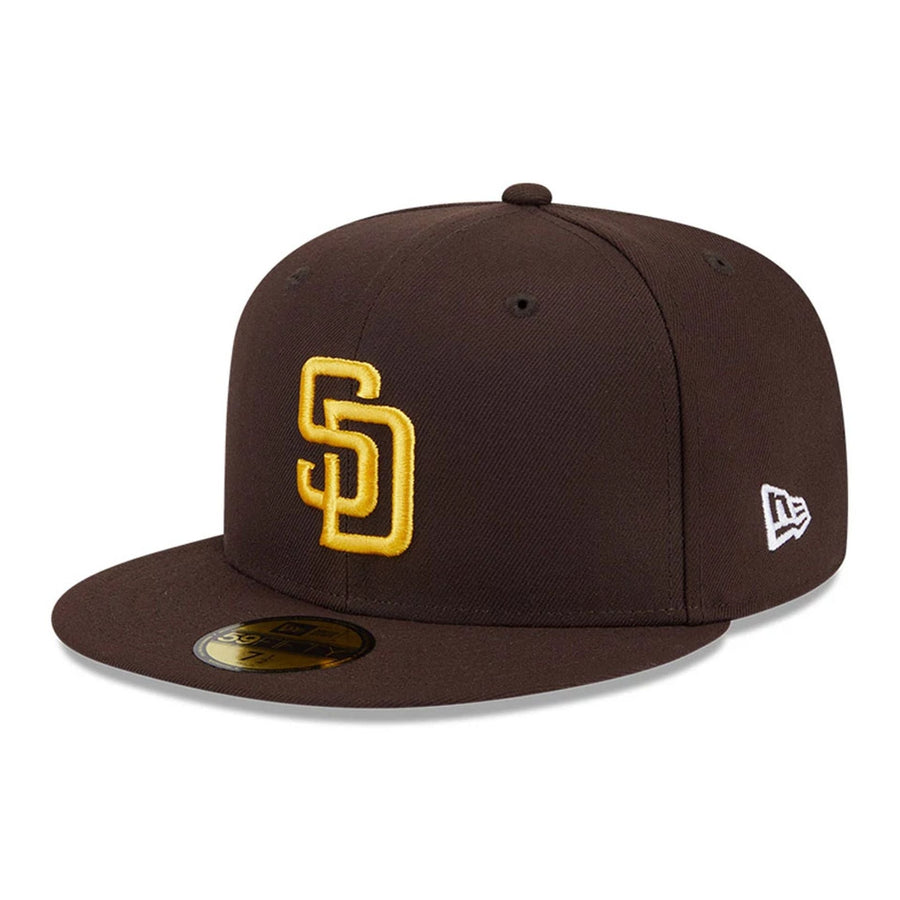 This is a San Diego Padres Floral Undervisor Dark Brown 59FIFTY Fitted Cap 4