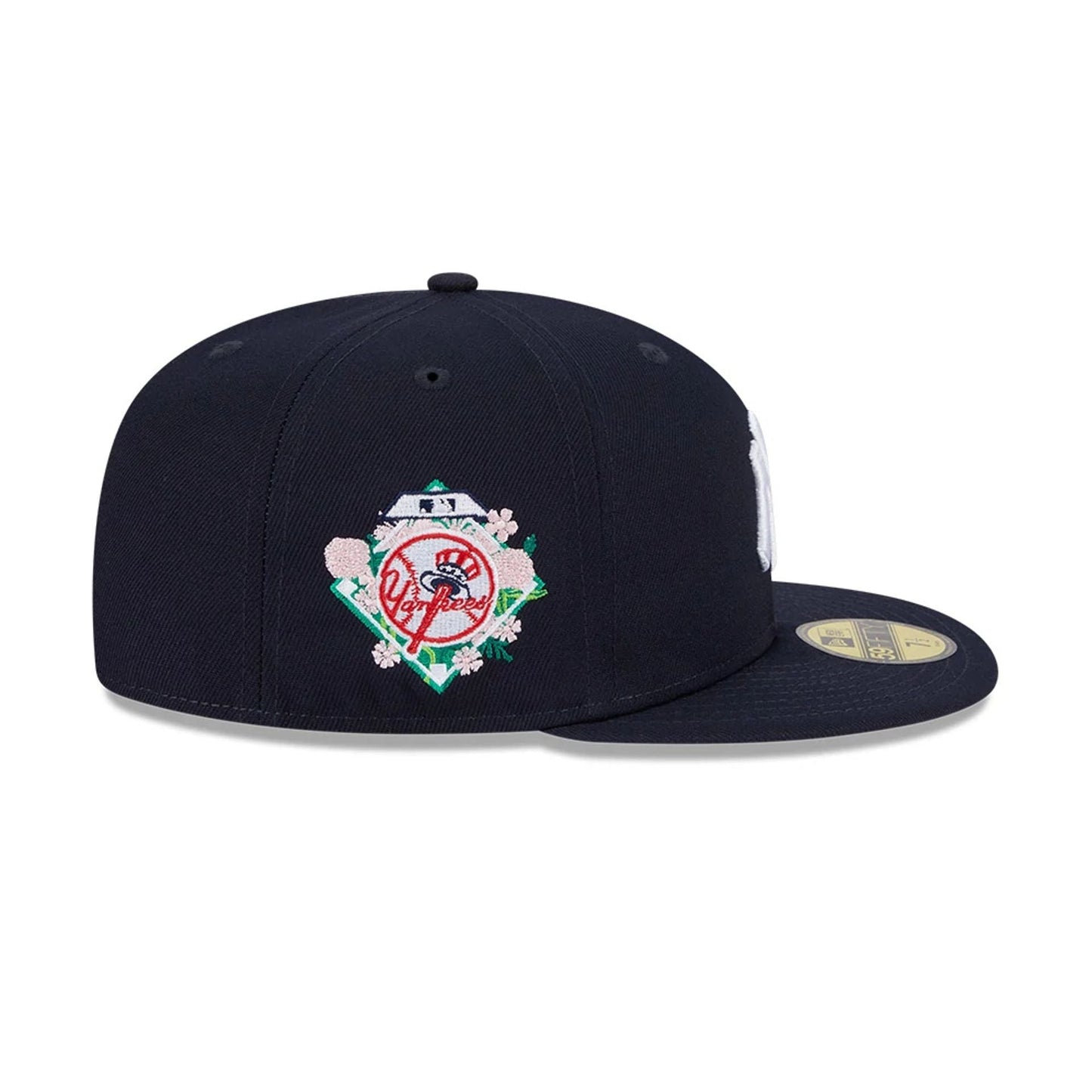 This is a New York Yankees Floral Undervisor Navy 59FIFTY Fitted Cap 5
