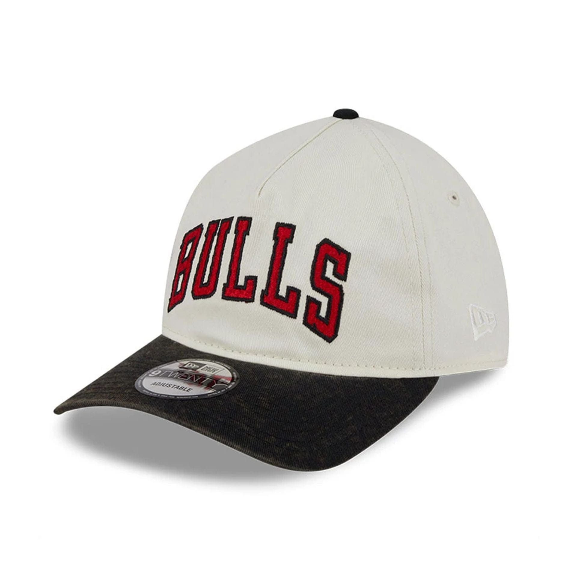 This is a Chicago Bulls Pastel White 9TWENTY A-Frame Adjustable Cap 1