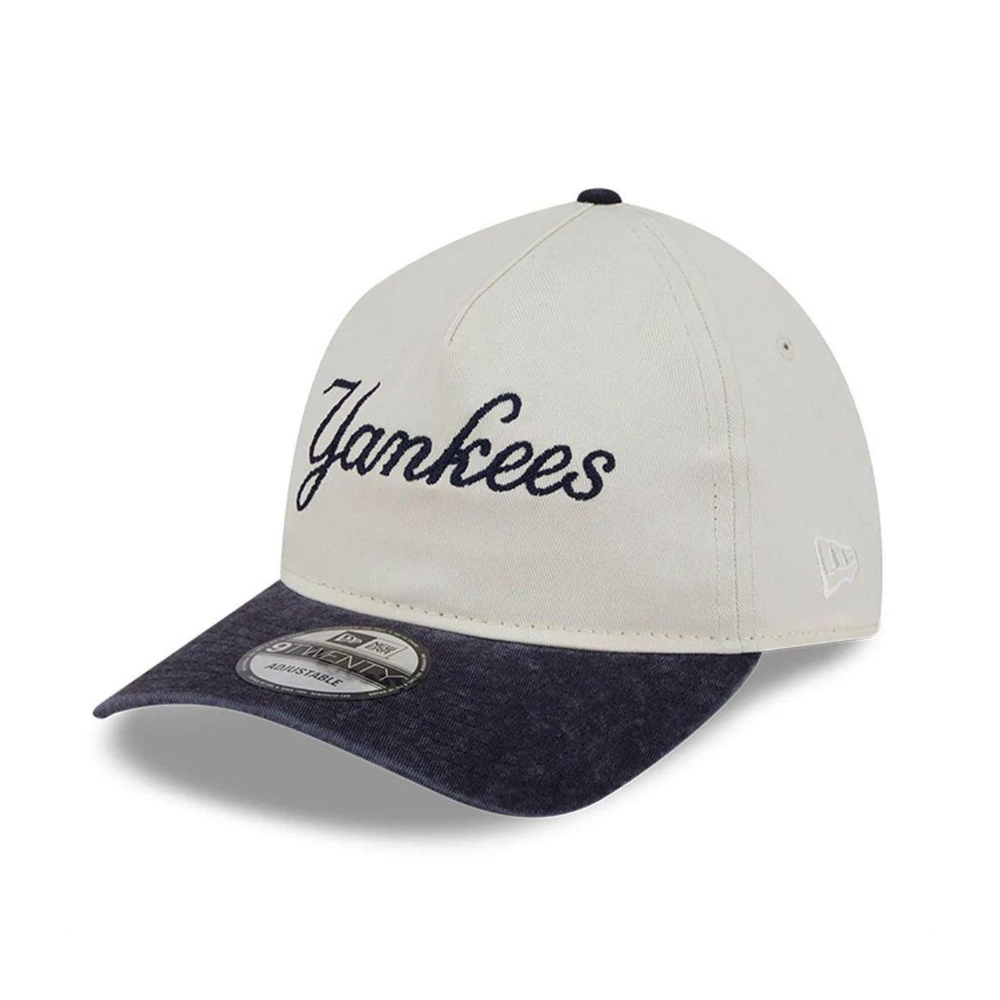 This is a New York Yankees Pastel White 9TWENTY A-Frame Adjustable Cap 1