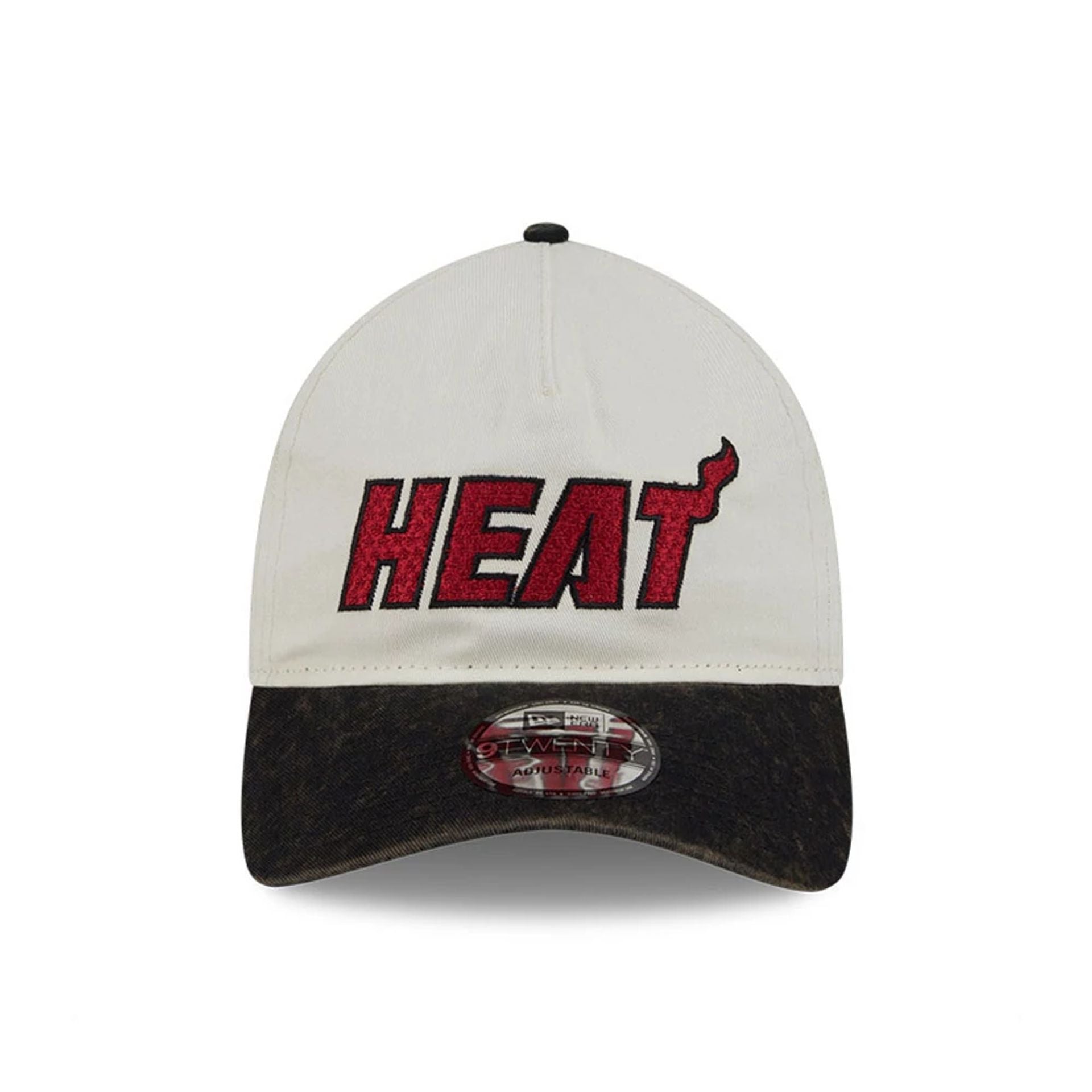 This is a Miami Heat Pastel White 9TWENTY A-Frame Adjustable Cap 2