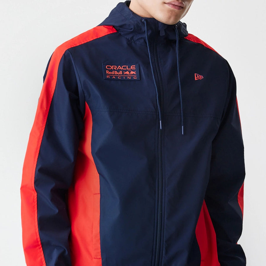 The Male model is wearing Red Bull Racing Dark Blue Windrunner Jacket 5
