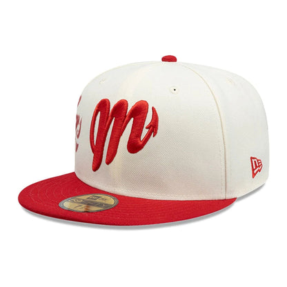 Pictured is this LMB Mexico Diablos 59FIFTY Fitted cap in white. 3