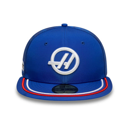 This is a MoneyGram Haas Formula 1 Silverstone Race Special Blue 59FIFTY Fitted Cap 2