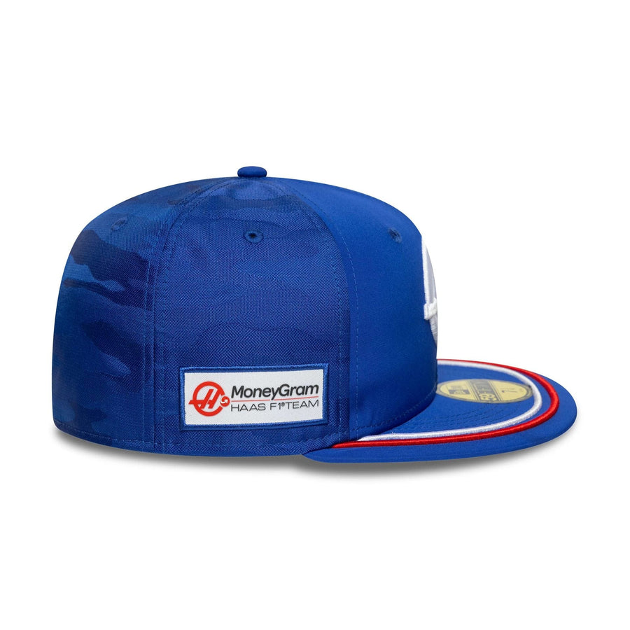 This is a MoneyGram Haas Formula 1 Silverstone Race Special Blue 59FIFTY Fitted Cap 4