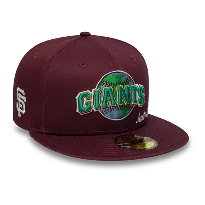 This is a San Francisco Giants Just Don Dark Purple 59FIFTY Fitted Cap 4