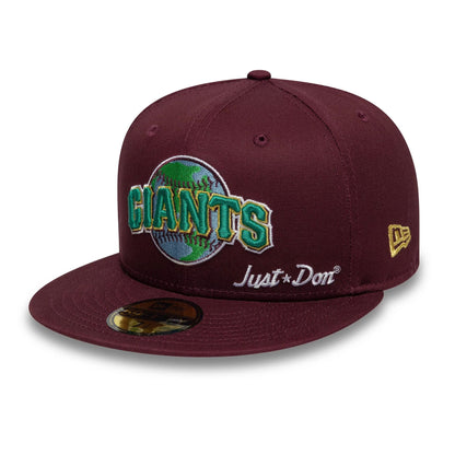 This is a San Francisco Giants Just Don Dark Purple 59FIFTY Fitted Cap 1