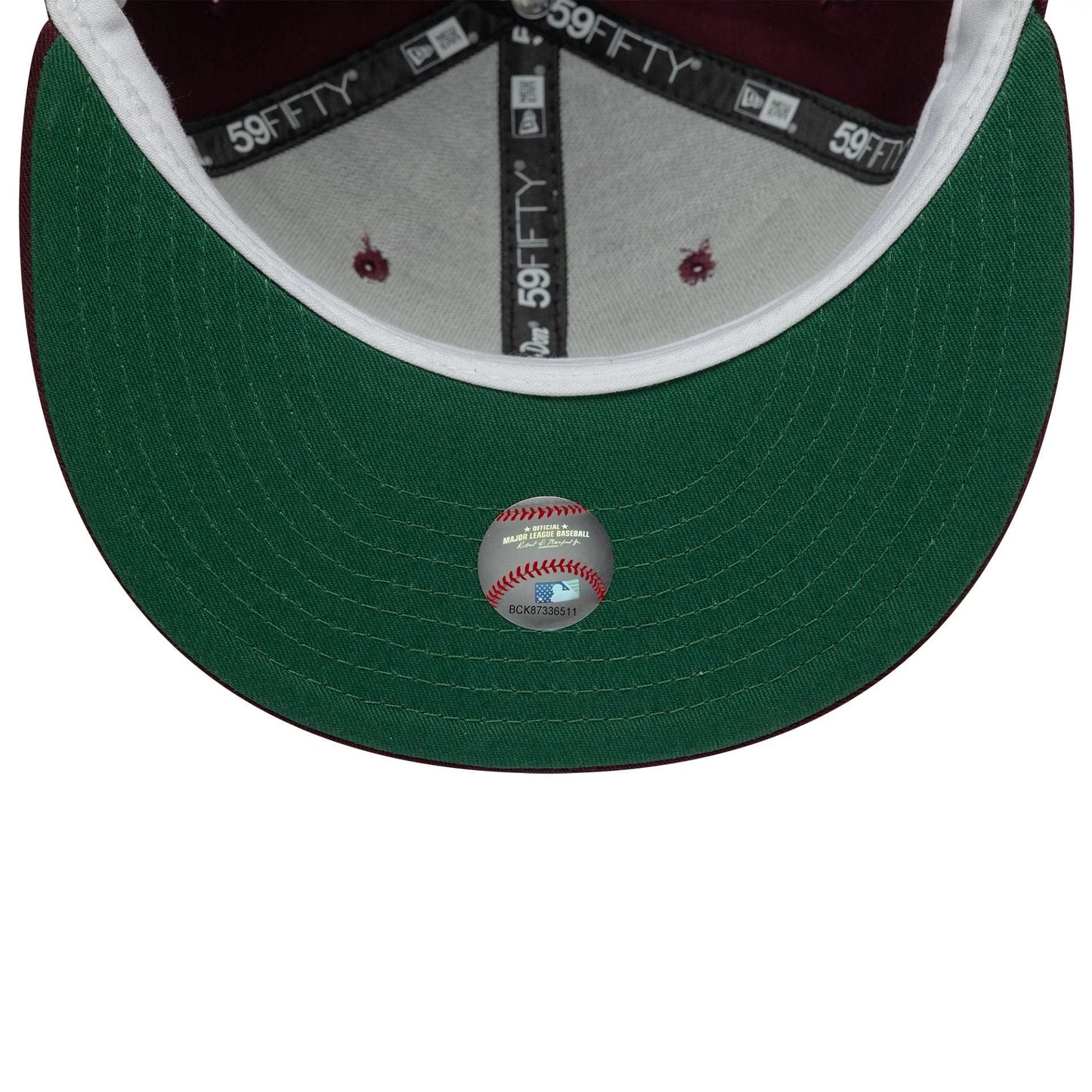 This is a San Francisco Giants Just Don Dark Purple 59FIFTY Fitted Cap 2